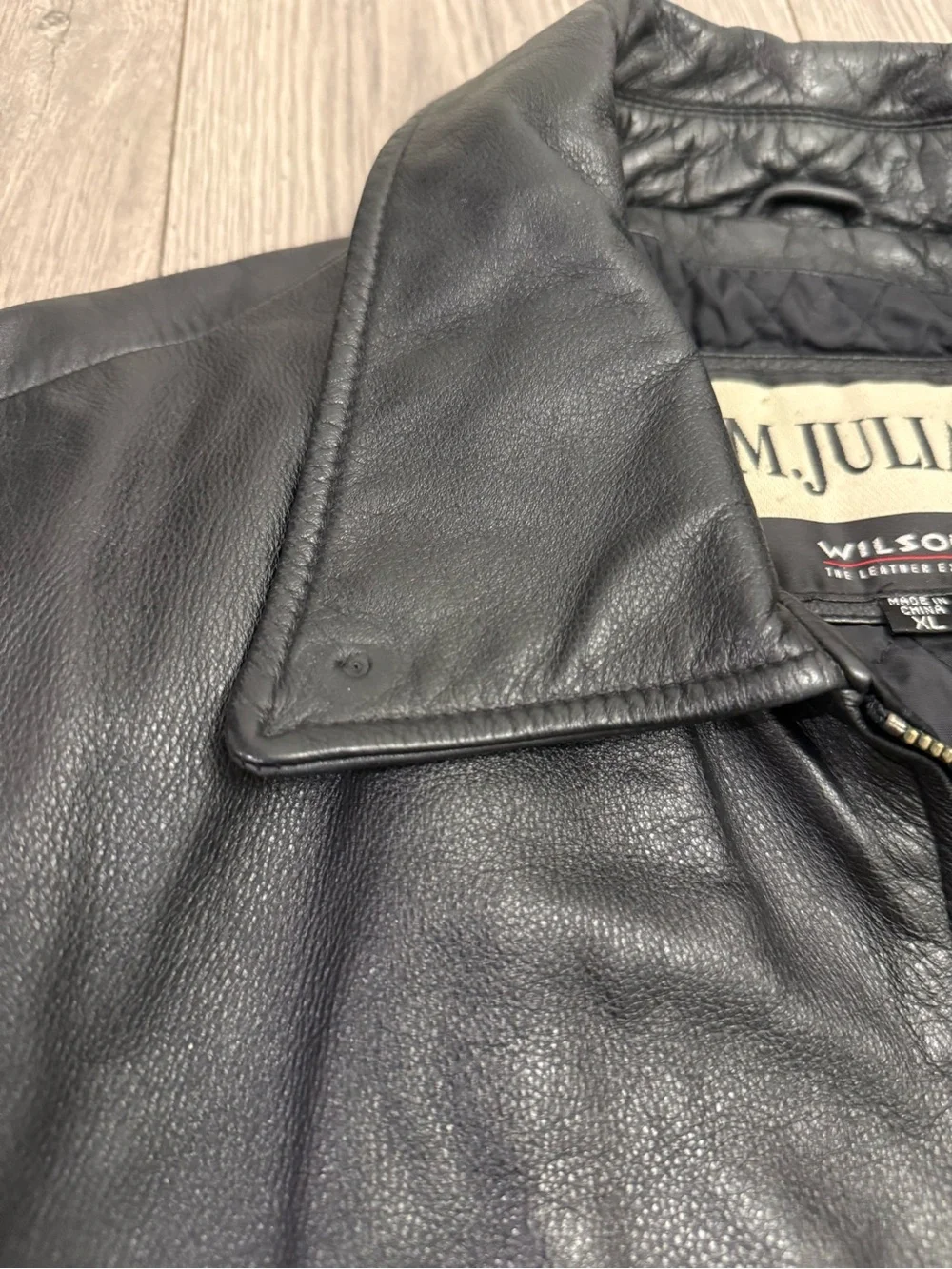 M. Julian Vintage Wilson’s Leather Full Zip Y2K Biker Men’s Size: XL Car Jacket